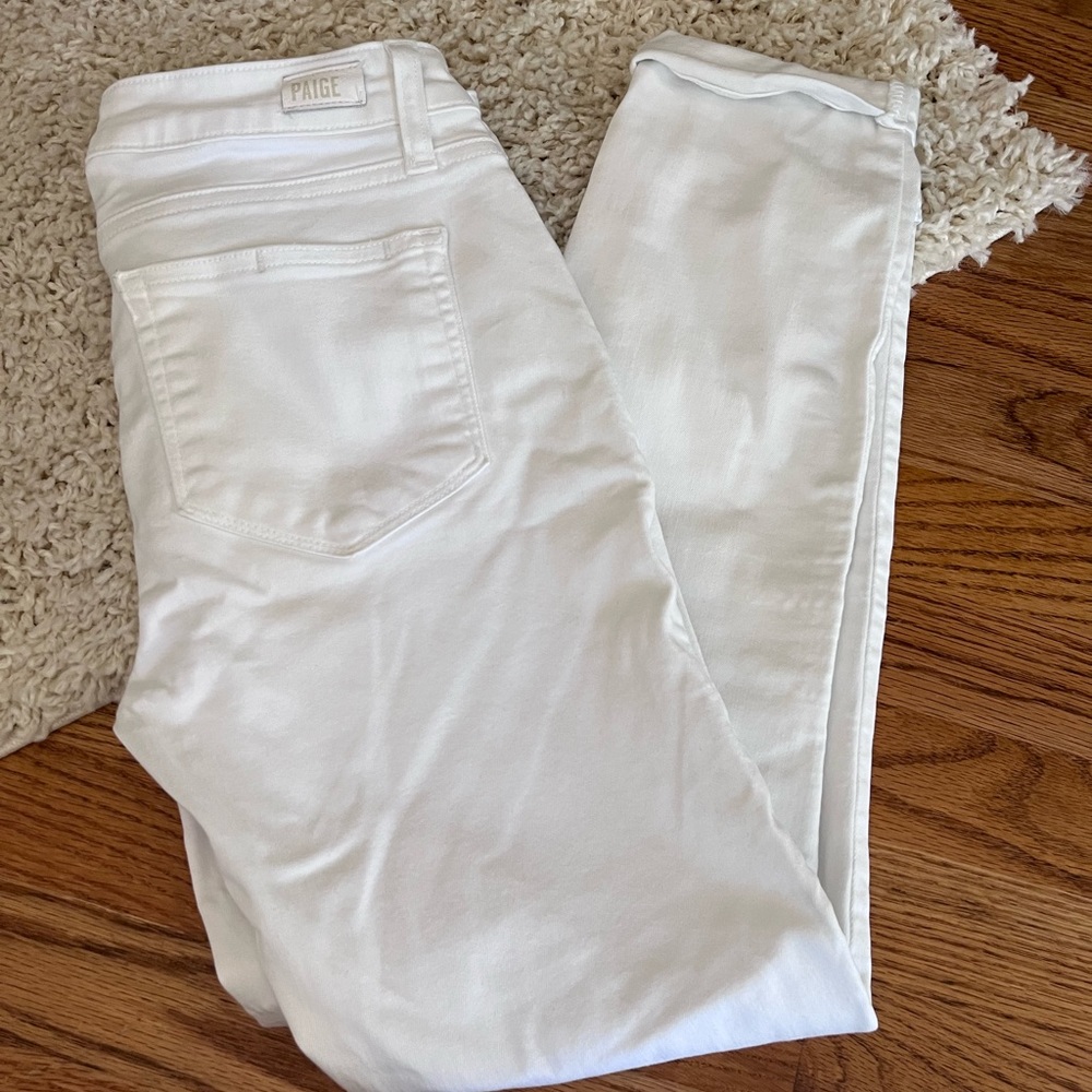 Paige white crop jeans size 27